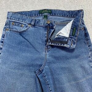 Ralph Lauren Women's Straight Leg Jeans in Medium Blue